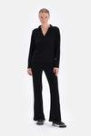 Black WIDE LEG TRACKSUIT BOTTOM