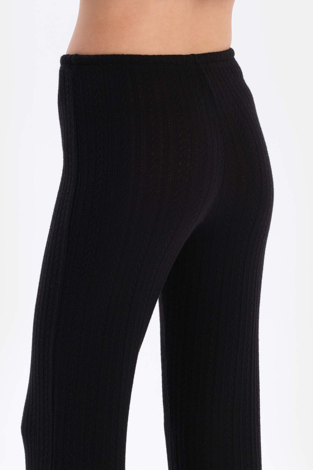 Black WIDE LEG TRACKSUIT BOTTOM