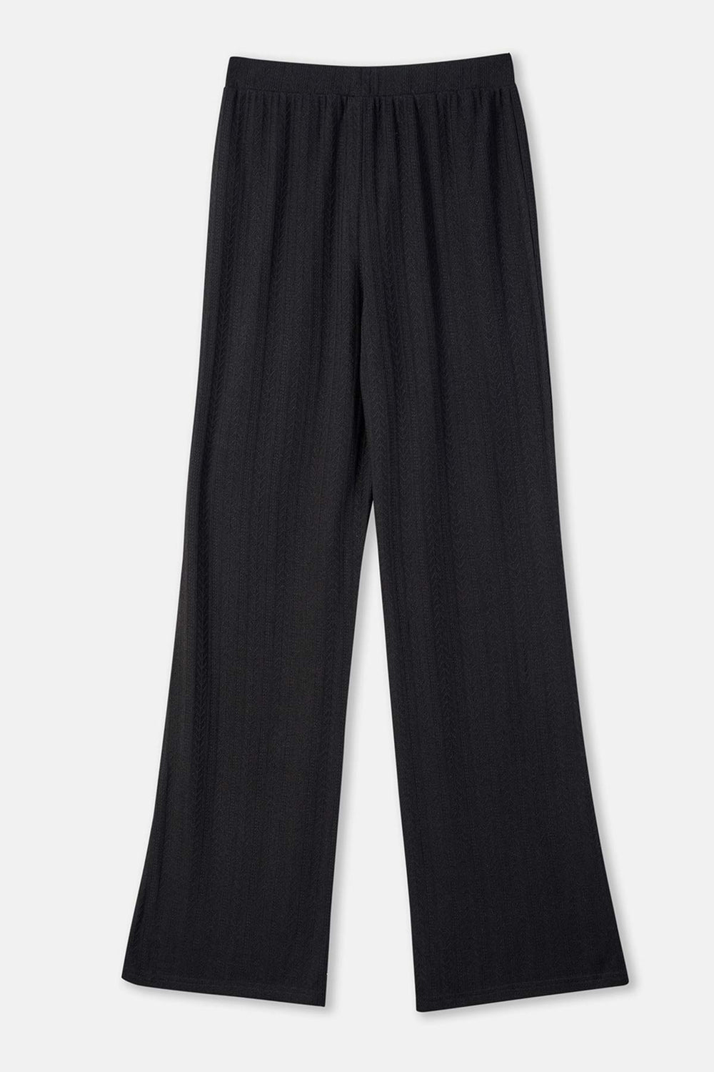 Black WIDE LEG TRACKSUIT BOTTOM