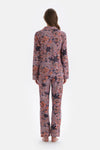 MULTICOLOR PATTERNED SHIRT TROUSERS PAJAMAS SUIT