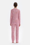 Pink SIZE PRINTED SHIRT PANTS PAJAMAS SUIT