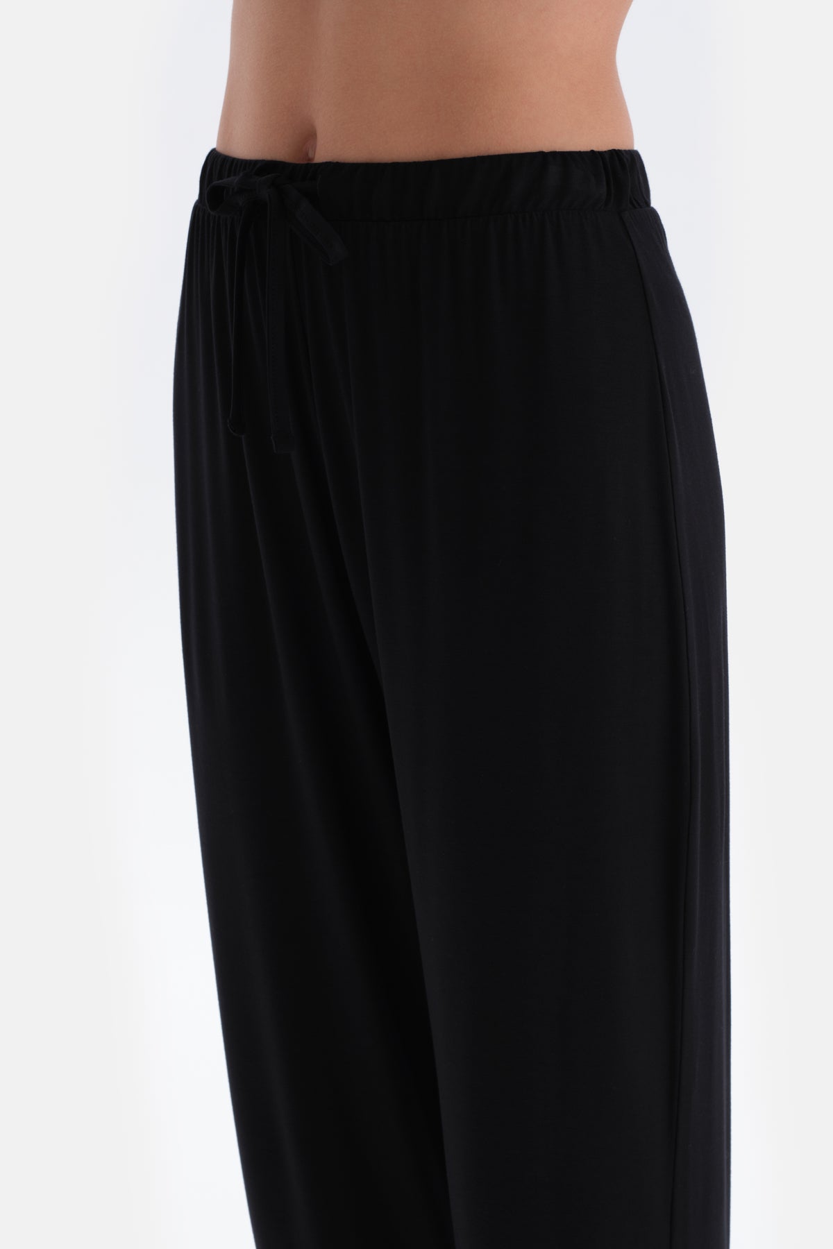 Black VELVET STRIP DETAILED SHIRT PANTS PAJAMAS SUIT