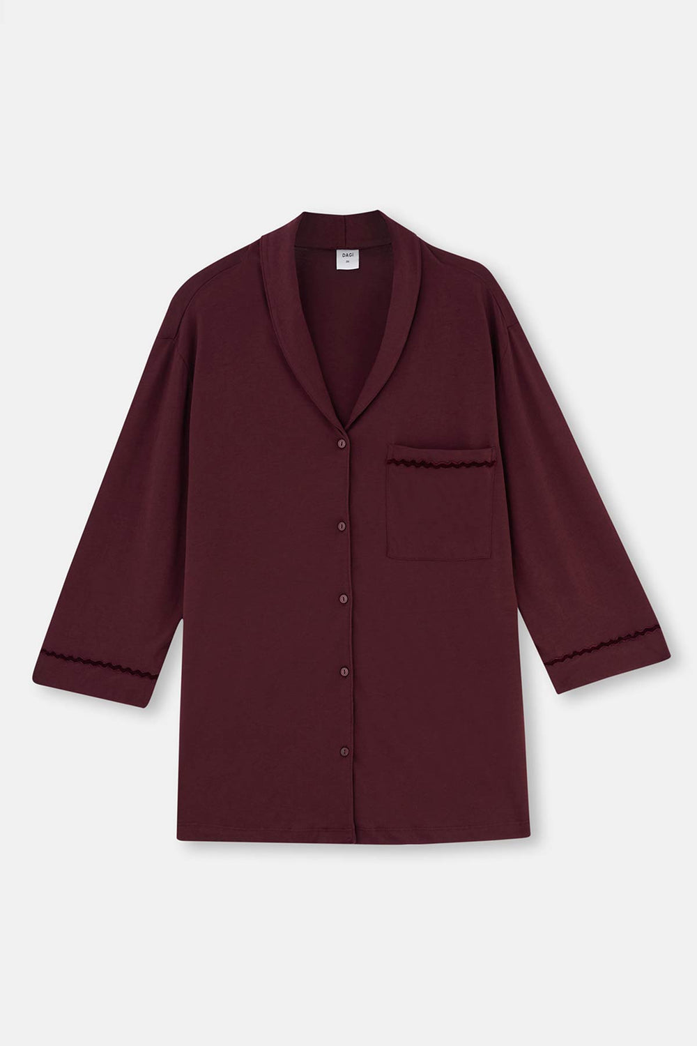 Bordo Kadife Şerit Detaylı Plus Size Pijama Takımı