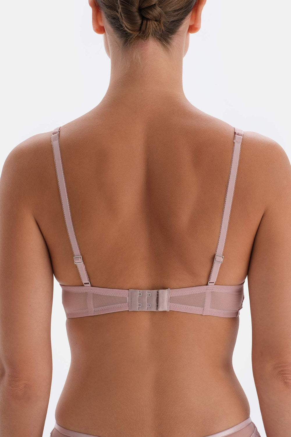 Soft Pembe Soft Dantel Ve Tül Detaylı Dolgusuz Kaplı Sütyen