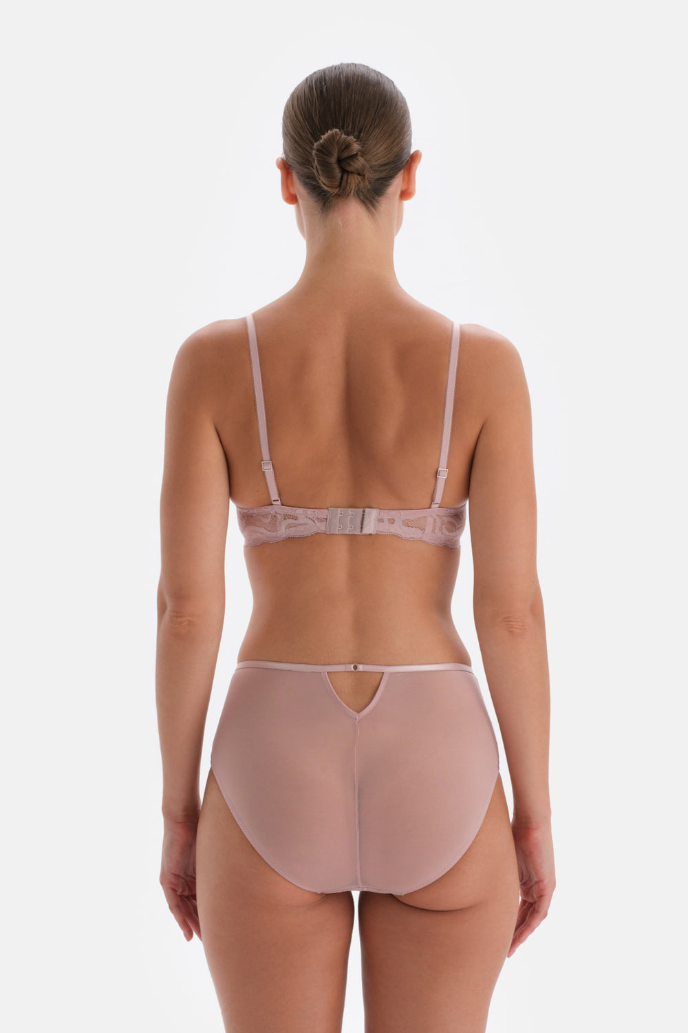 Soft Pembe Soft Dantel Push-Up Sütyen