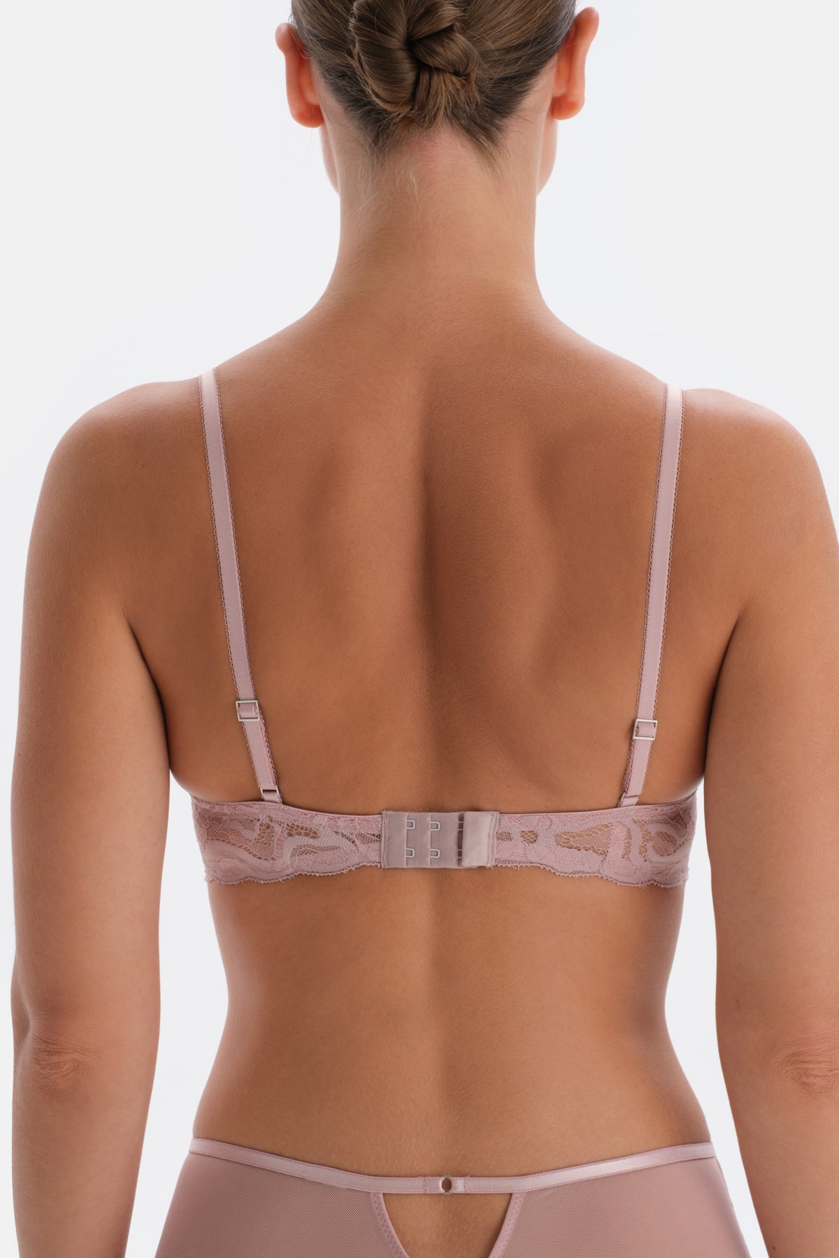 Soft Pembe Soft Dantel Push-Up Sütyen