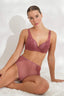 Dusty Rose LACE AND ACCESSORY DETAILED FILLED BRA