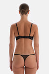 Black LACE AND ACCESSORY DETAILED FILLED BRA