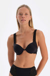 Black LACE DETAILED PREMIUM BASIC FILLED BRA