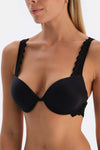 Black LACE DETAILED PREMIUM BASIC FILLED BRA