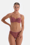 Dusty Rose LACE DETAILED STRAPLESS COVERED BRA