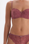 Dusty Rose LACE DETAILED STRAPLESS COVERED BRA