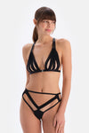 Black TULLE DETAILED BRALET