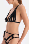 Black TULLE DETAILED BRALET