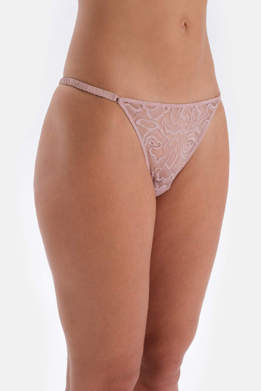 Soft Pembe Soft Kumaş Ve Dantel Detaylı Brazilian Külot