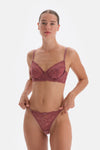 Dusty Rose LACE AND ACCESSORY DETAILED Thong