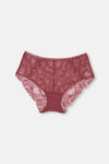 Dusty Rose HIGH WAIST PANTS WITH LACE