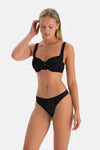 Black LACE DETAILED PREMIUM BASIC Thong