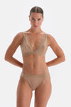 Tan LACE DETAILED PREMIUM BASIC HIPSTER
