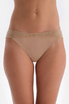 Tan LACE DETAILED PREMIUM BASIC HIPSTER