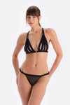 Black TULLE DETAILED STRING PANTS