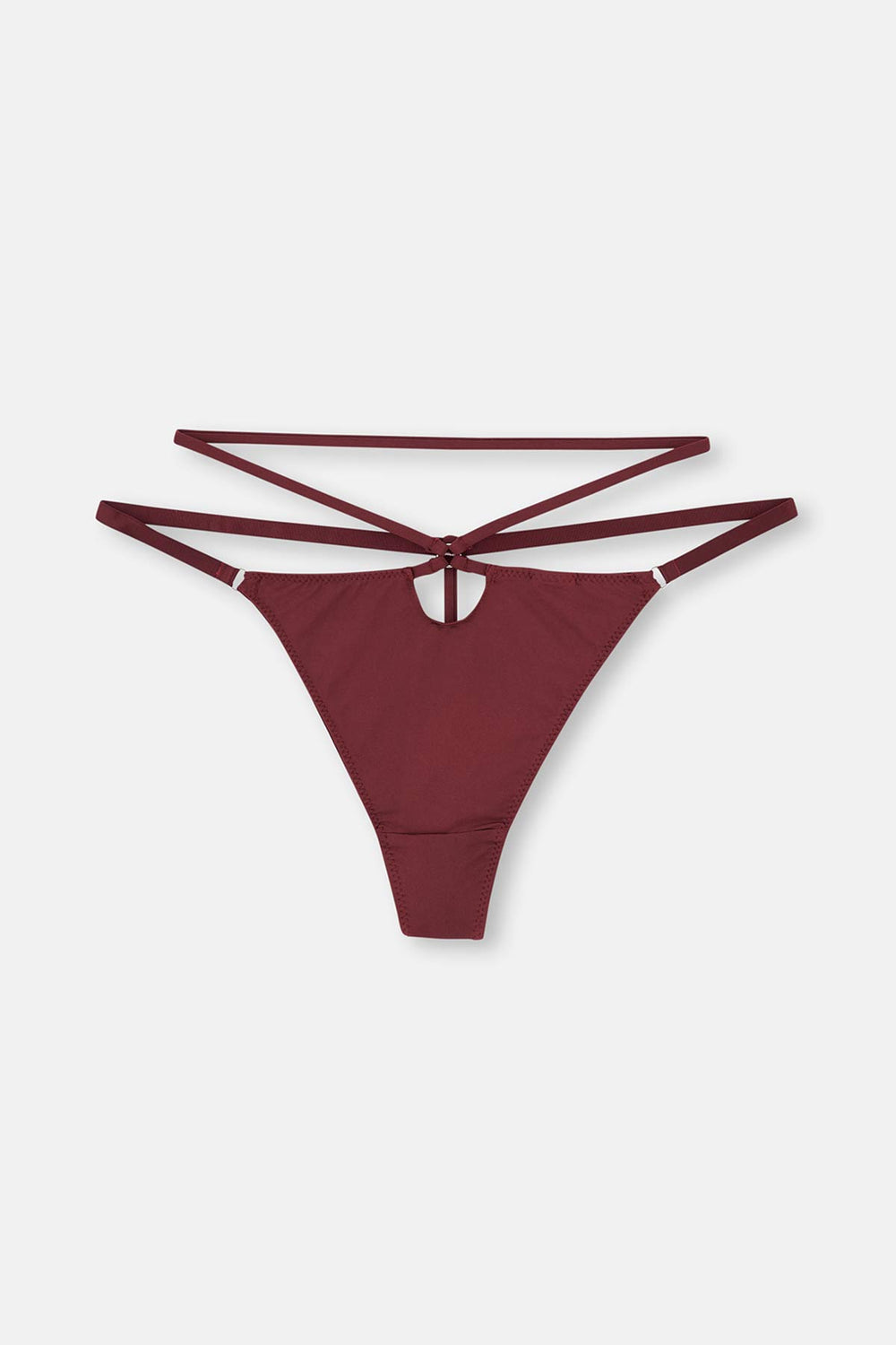 Bordeaux THONG PANTS WITH LACE