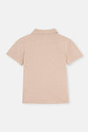 BROWN NATURAL COLORED LOCAL COTTON POLO COLLAR UNISEX T-SHIRT