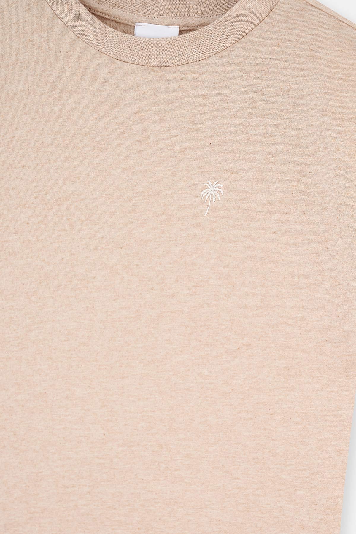 BROWN NATURAL COLORED LOCAL COTTON UNISEX T-SHIRT