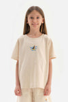 BEIGE NATURAL COLORED LOCAL COTTON UNISEX T-SHIRT