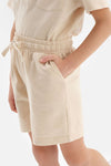 BEIGE NATURAL COLORED LOCAL COTTON TWO YARN UNISEX SHORTS