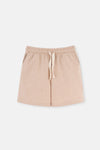 BROWN NATURAL COLORED LOCAL COTTON TWO YARN UNISEX SHORTS