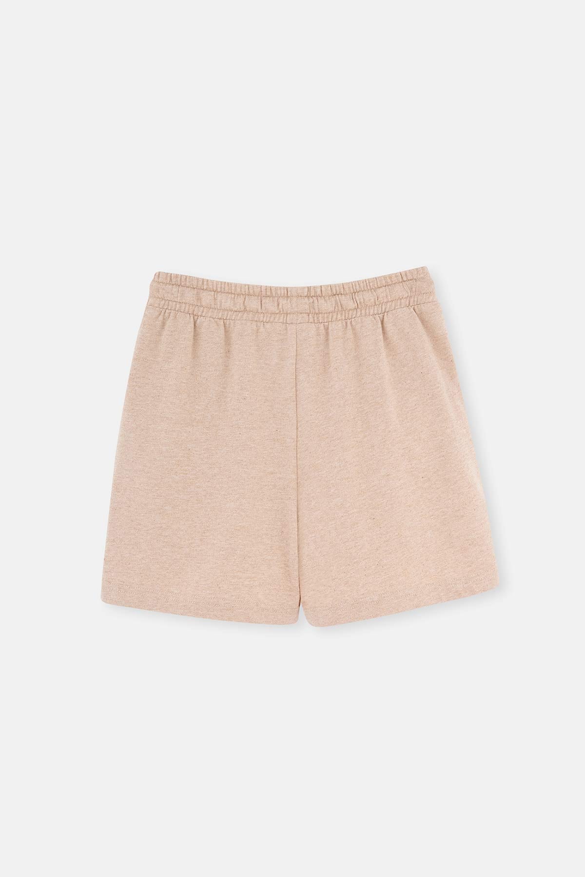 BROWN NATURAL COLORED LOCAL COTTON TWO YARN UNISEX SHORTS