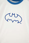 WHITE BATMAN PRINTED SHORT SLEEVE T-SHIRT SHORTS PAJAMAS SUIT