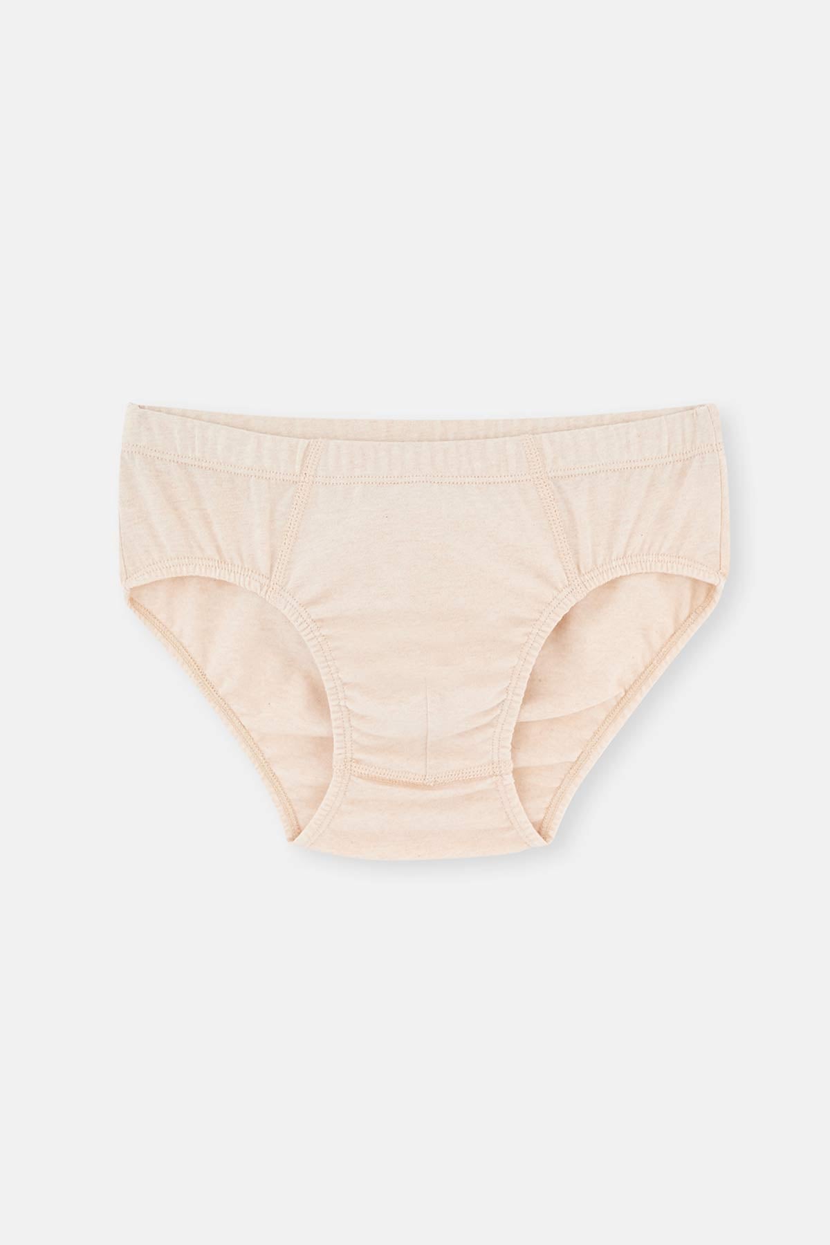 Bej Melanj - Kahve Melanj 3'Lü Erkek Çocuk Pamuk Slip