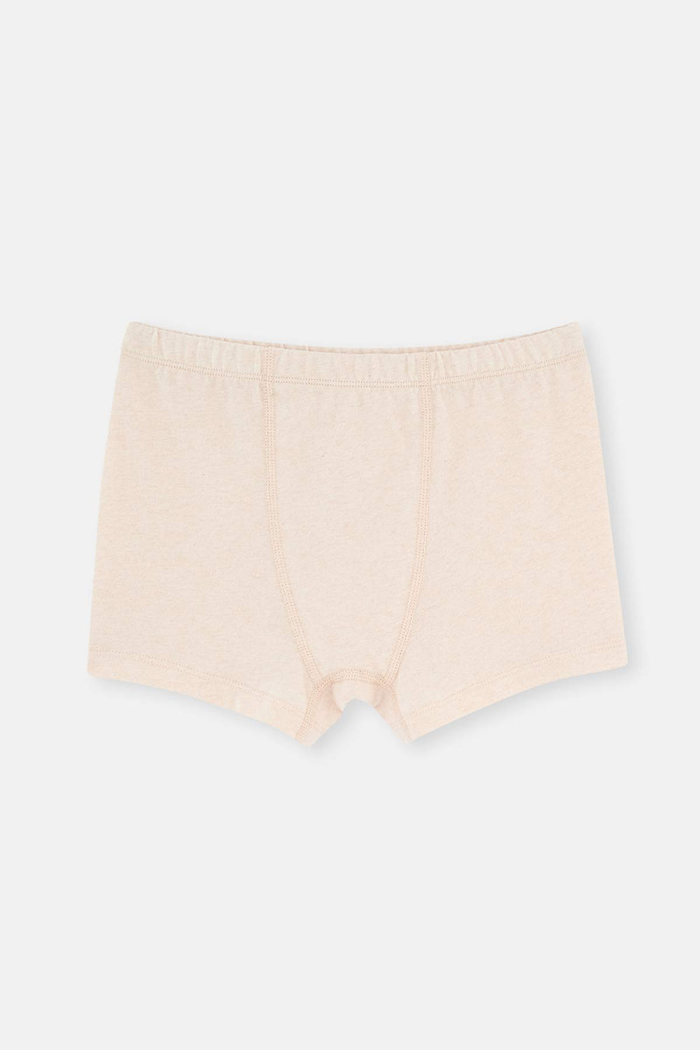 Bej Melanj - Kahve Melanj 2'Li Erkek Çocuk Pamuk Boxer