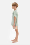 MINT HALF-PLOT EMBROIDERY DETAILED T-SHIRT SHORTS PAJAMAS SUIT