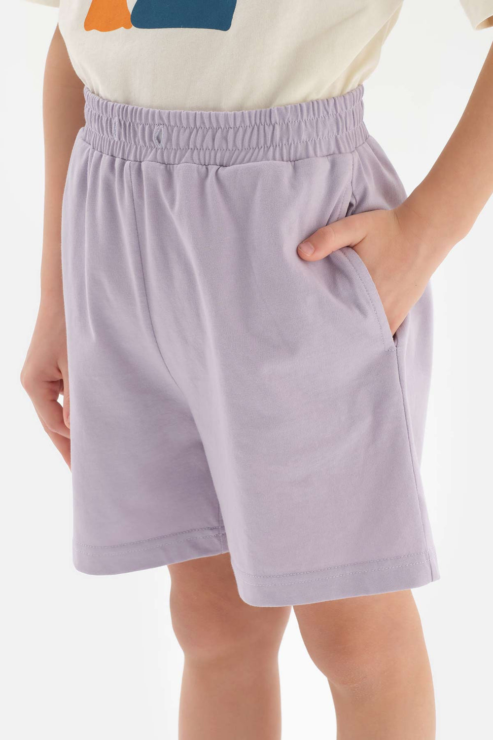 ECRU SLOGAN PRINTED SHORT SLEEVE T-SHIRT SHORTS PAJAMAS SUIT