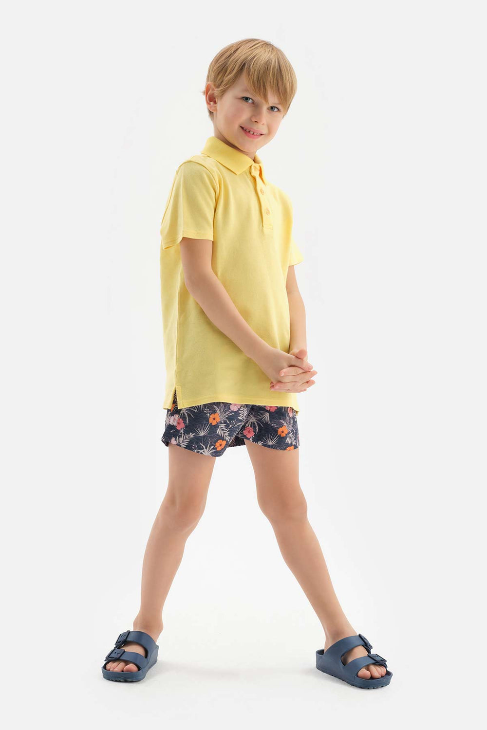 INDIGO - ORANGE SWIM SHORT