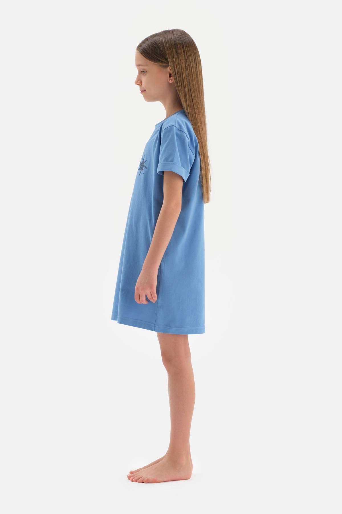 BLUE CORAL PRINTED SHORT SLEEVE NIGHTWEIGHT