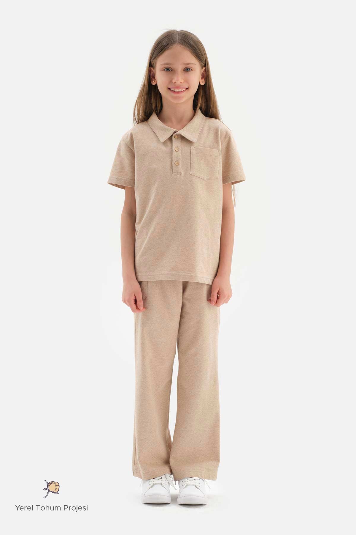 BEIGE NATURAL COLORED LOCAL COTTON TROUSERS