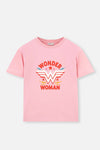 PINK WONDER WOMAN PRINTED SHORT SLEEVE T-SHIRT SHORTS PAJAMAS SUIT