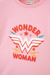 PINK WONDER WOMAN PRINTED SHORT SLEEVE T-SHIRT SHORTS PAJAMAS SUIT