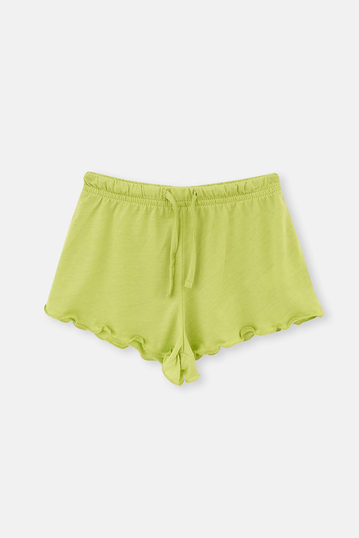 GREEN BIRD PRINT KNITTED TRACKER SHORTS PAJAMAS SUIT