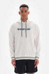 Beyaz Dagi Active Kapüşonlu Pamuklu Sweatshirt