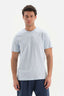 LIGHT BLUE CREW-NECK COTTON INTERLOCK SHORT SLEEVE T-SHIRT