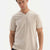 BEIGE V-NECK BASIC SUPIMA T-SHIRT