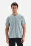 BLUE V-NECK BASIC SUPIMA T-SHIRT