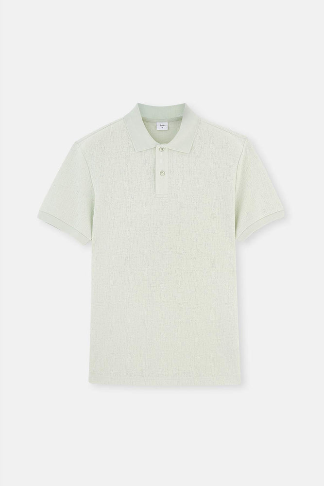 Light Mint SPRAY JACQUARD POLO T-SHIRT