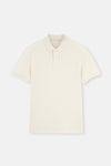 ECRU SPRAY JACQUARD POLO T-SHIRT