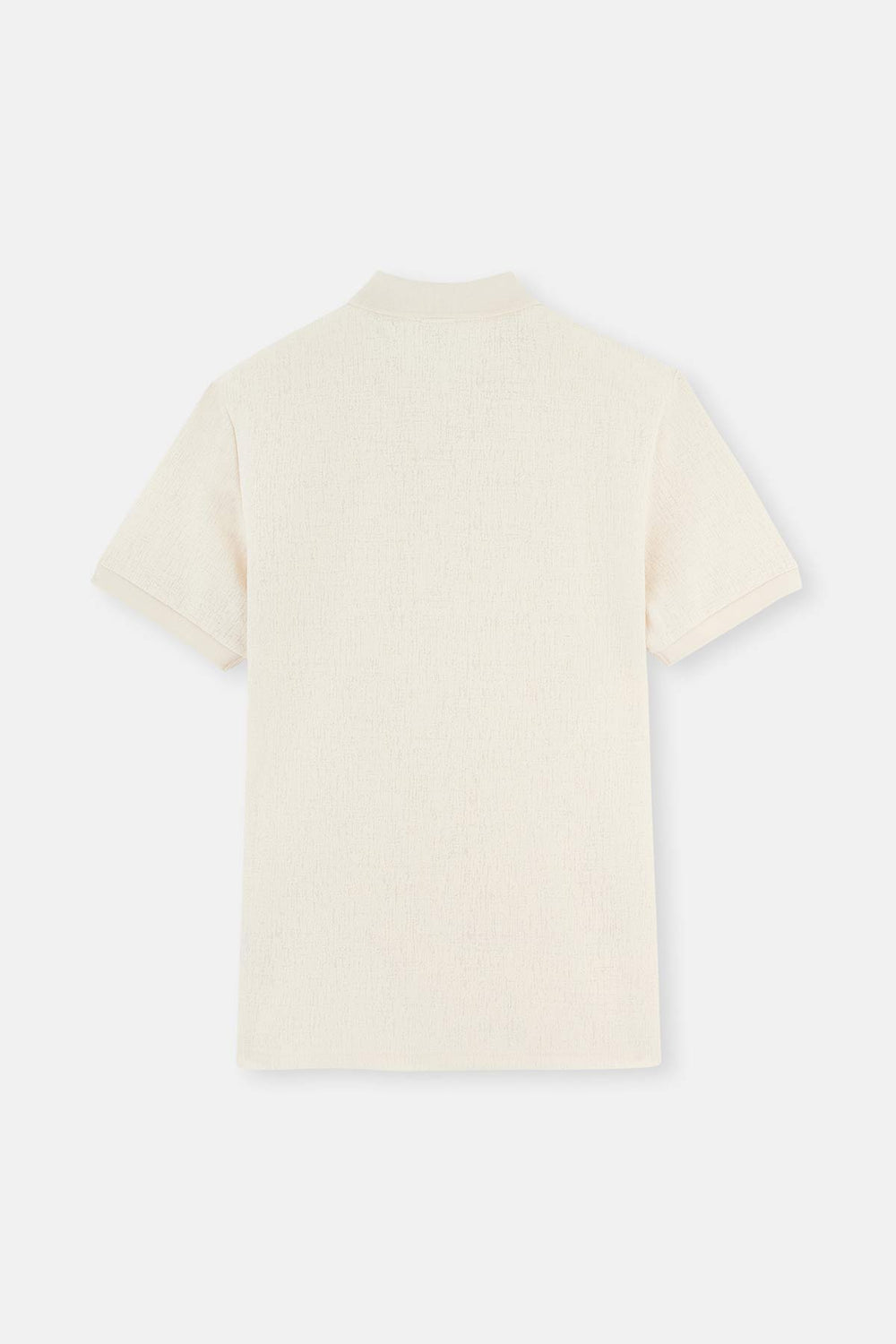ECRU SPRAY JACQUARD POLO T-SHIRT